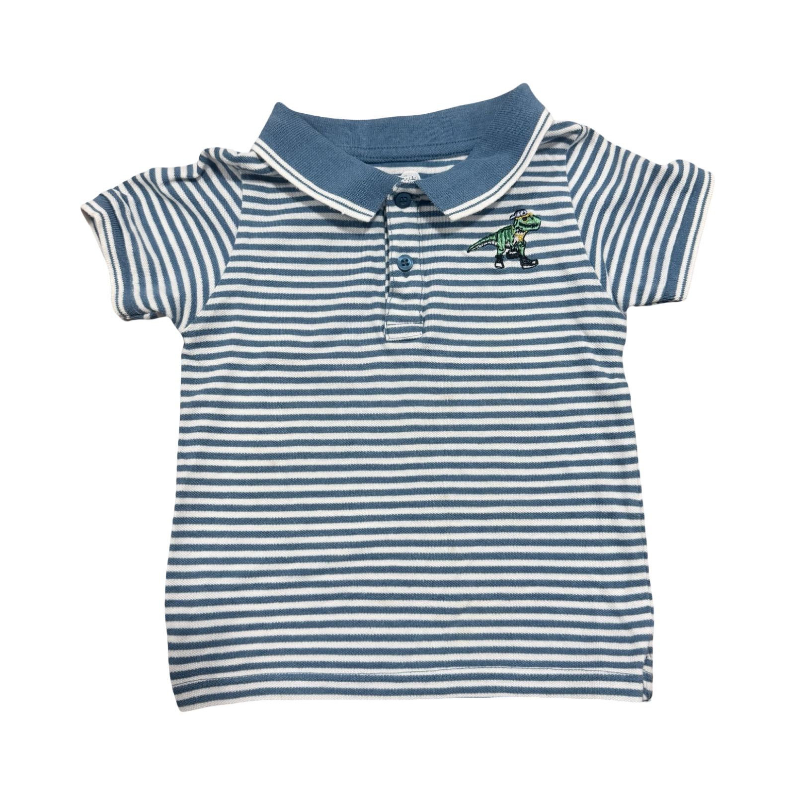 2Y Blue & White Stripe Golf Shirt - Cotton On