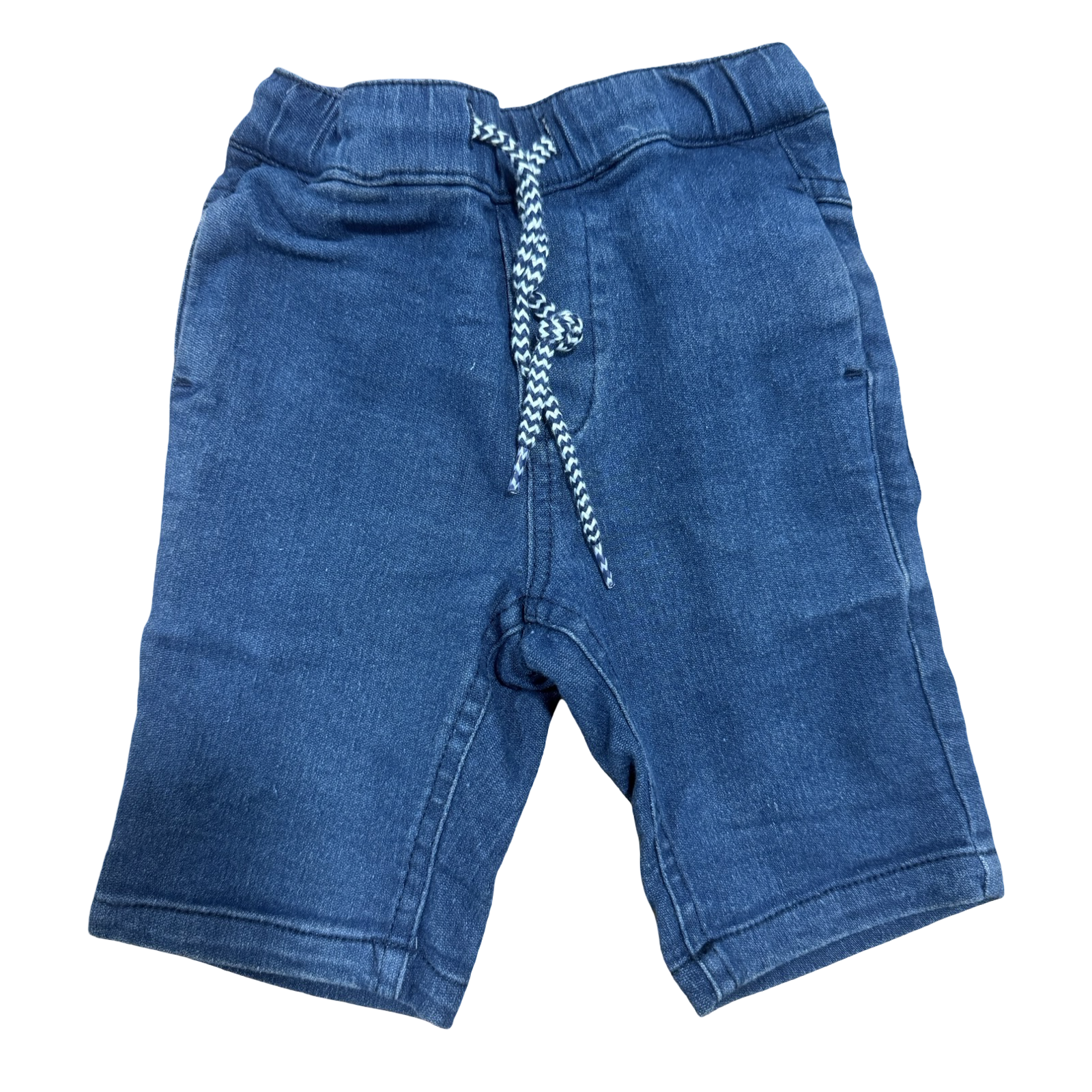 2-3Y Short Denim Jeans with Elasticated Waist - Waga Dude