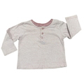6-12M Dusty Mauve Long Sleeve T-Shirt with Buttons - Ackermans