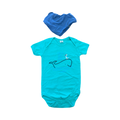 6-12M Green & Blue 2pc Bodyvest & Bib Set - Flynn Jaxon & Tiny Tots
