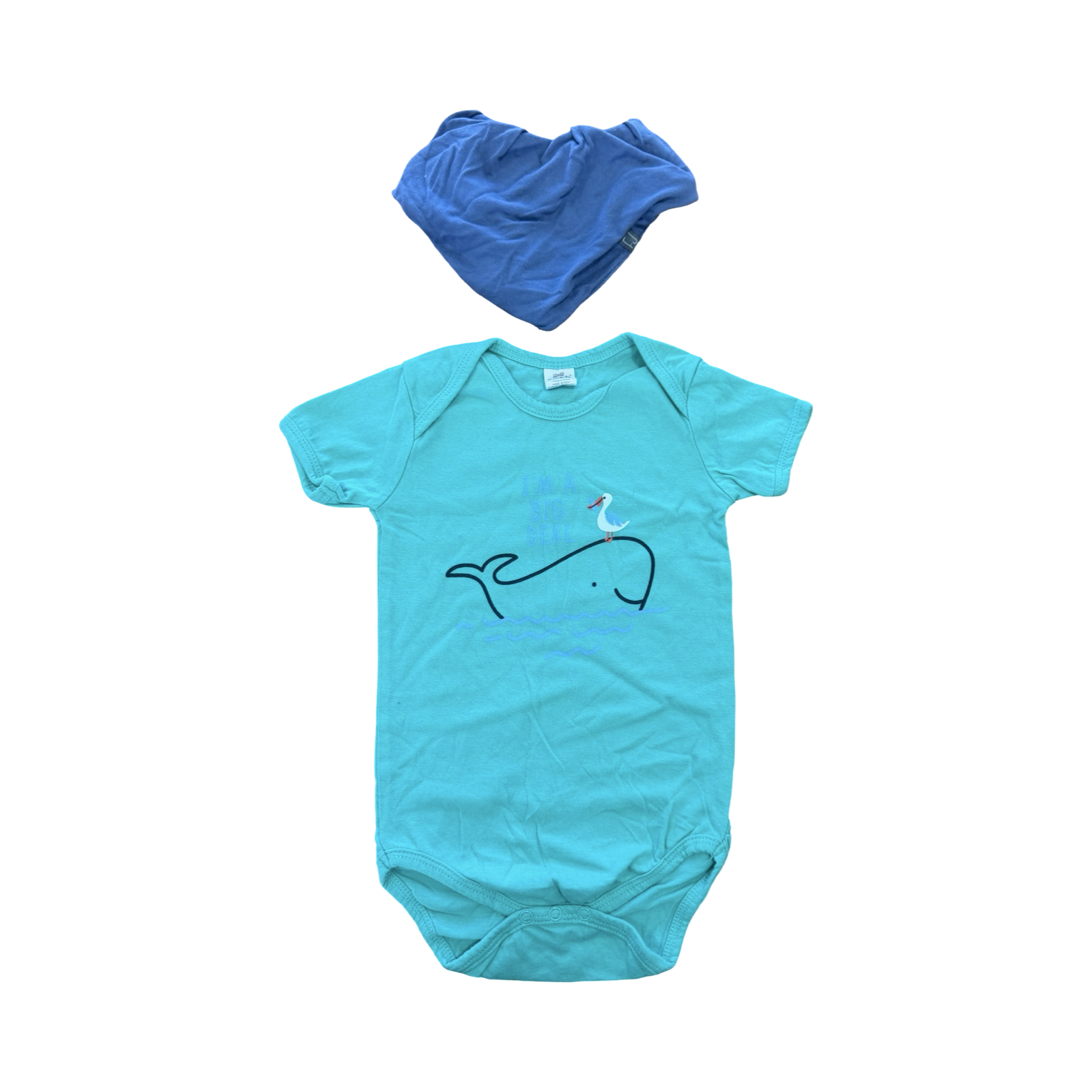6-12M Green & Blue 2pc Bodyvest & Bib Set - Flynn Jaxon & Tiny Tots