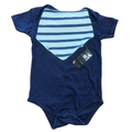 6-12M Navy Bodysuit with New Navy & White Stripe Bib - Woolworths / Tiny Tots