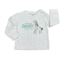 12-18M White Giraffe I Love My Daddy Sweater Top - Tiny Tots