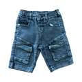 3-4Y Black Cargo Style Denim Jeans - Waga Dude