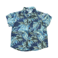 12M Bue Leaf Design Collar Buttoned Shirt - MINOTI