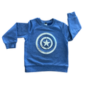 2-3Y Blue Melange Captain America Sweater - Marvel
