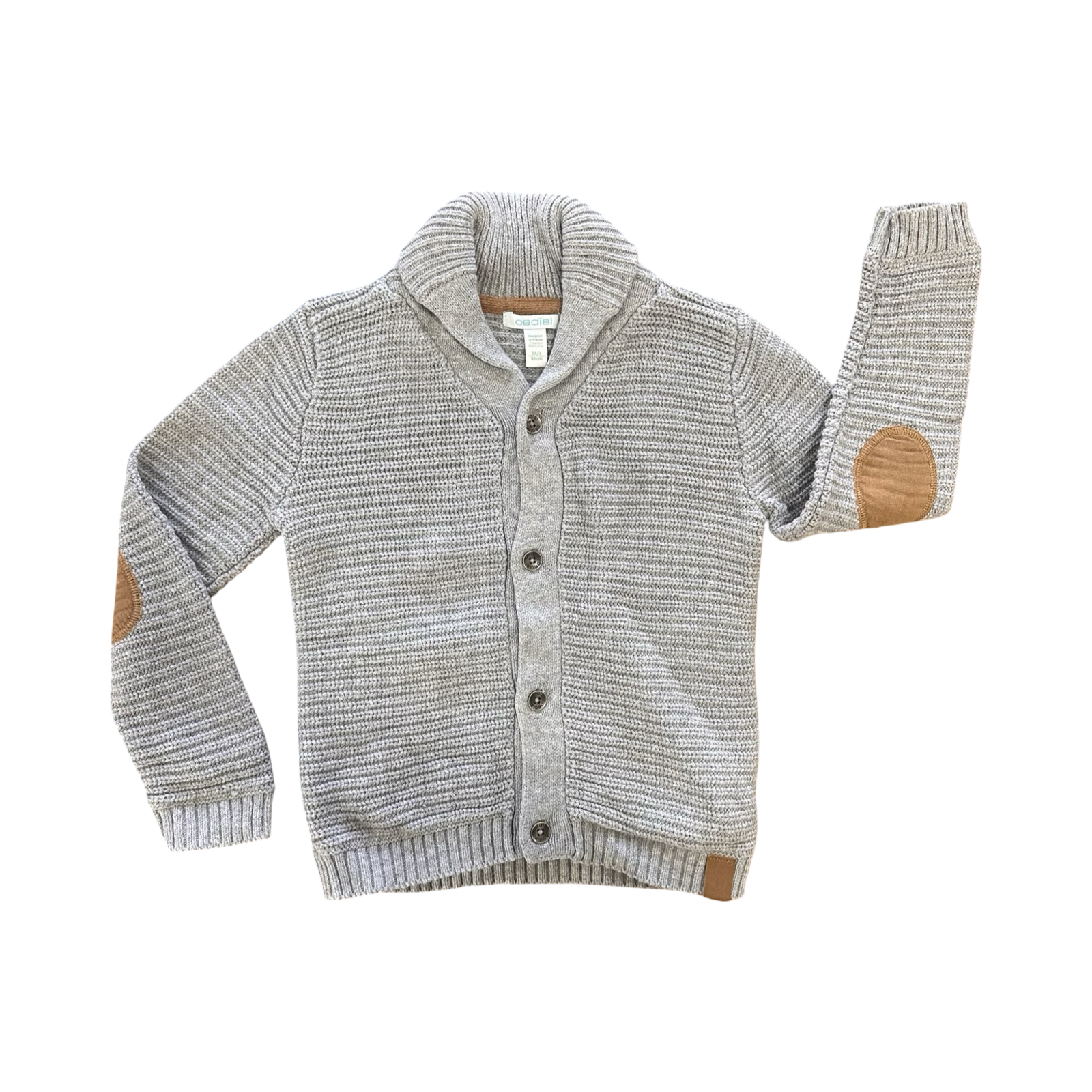3Y Grey Bulky Knitted Cardigan - OBAÏBI