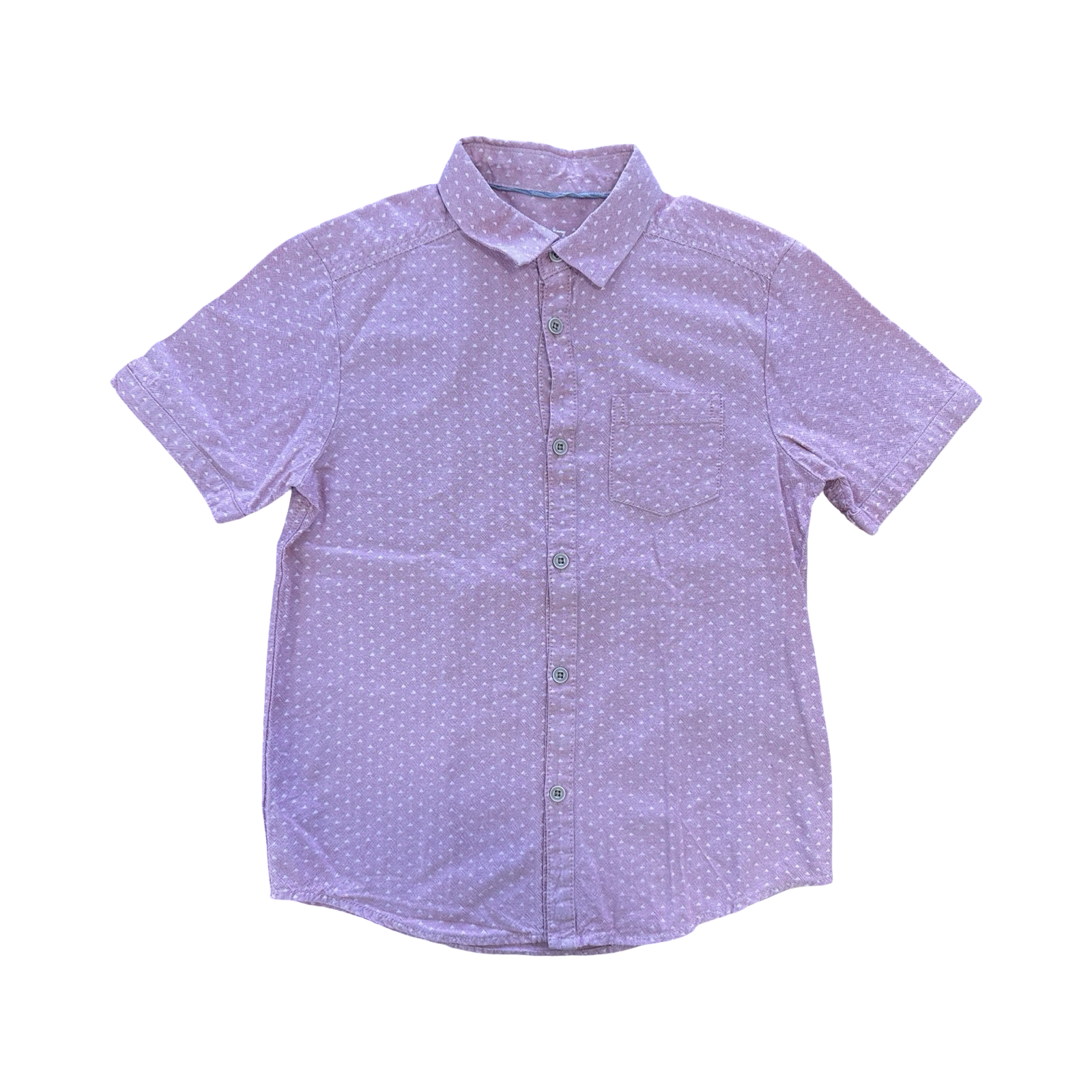 7Y Red Patterned Cotton Collared and Buttoned Shirt - Woolworths