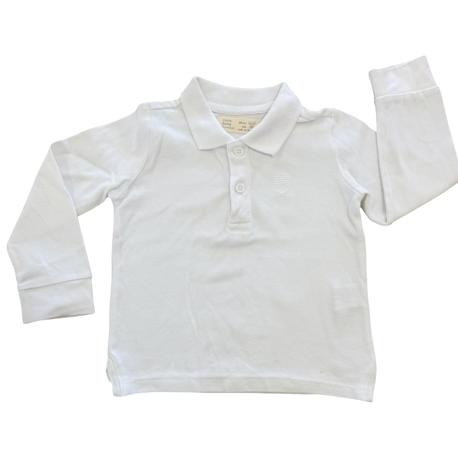 12-18M White Long Sleeve Golfer - Zara