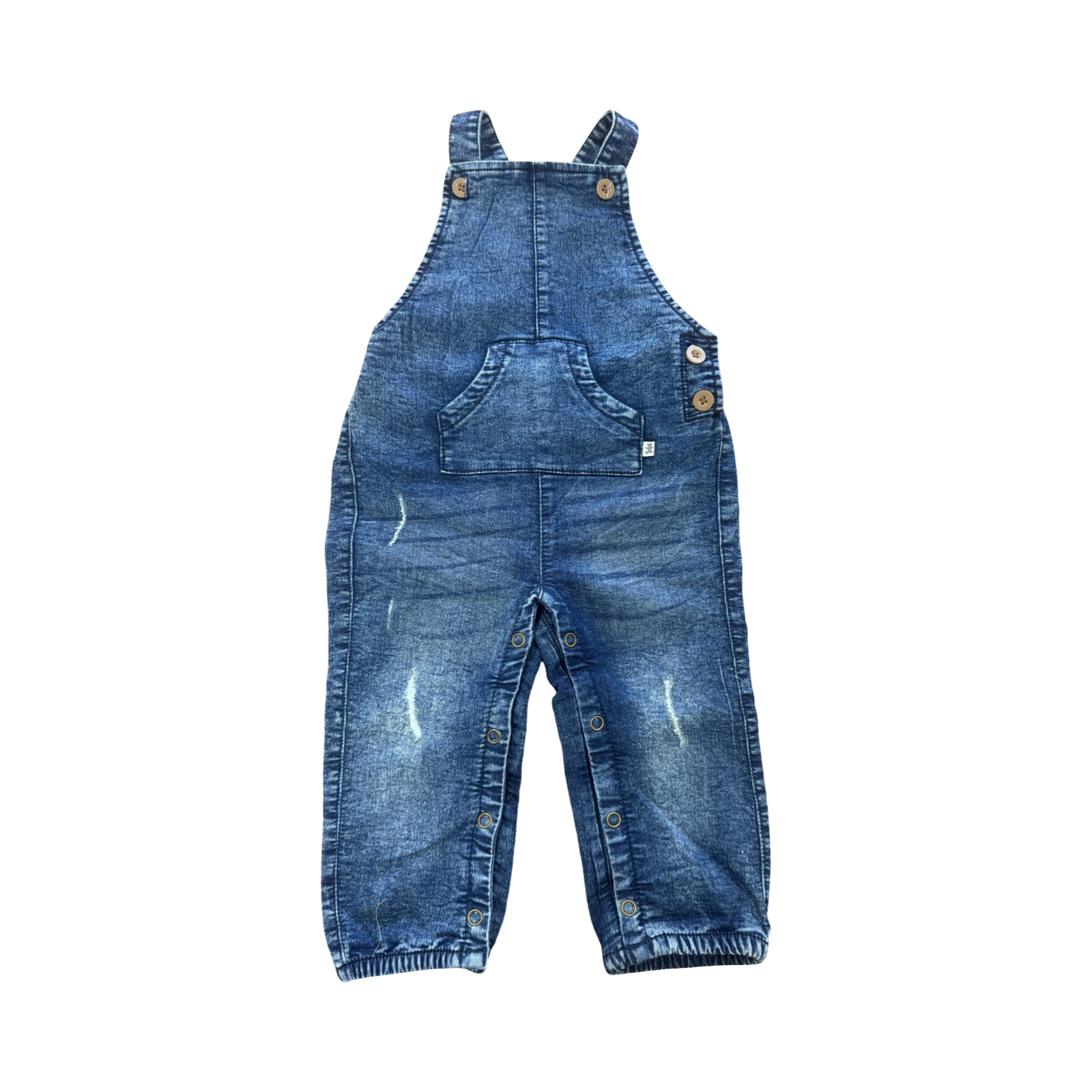 18-24M Long Denim Dungaree - Woolworths