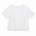 9Y White Pure Cotton Lace Detailed Top - Woolworths