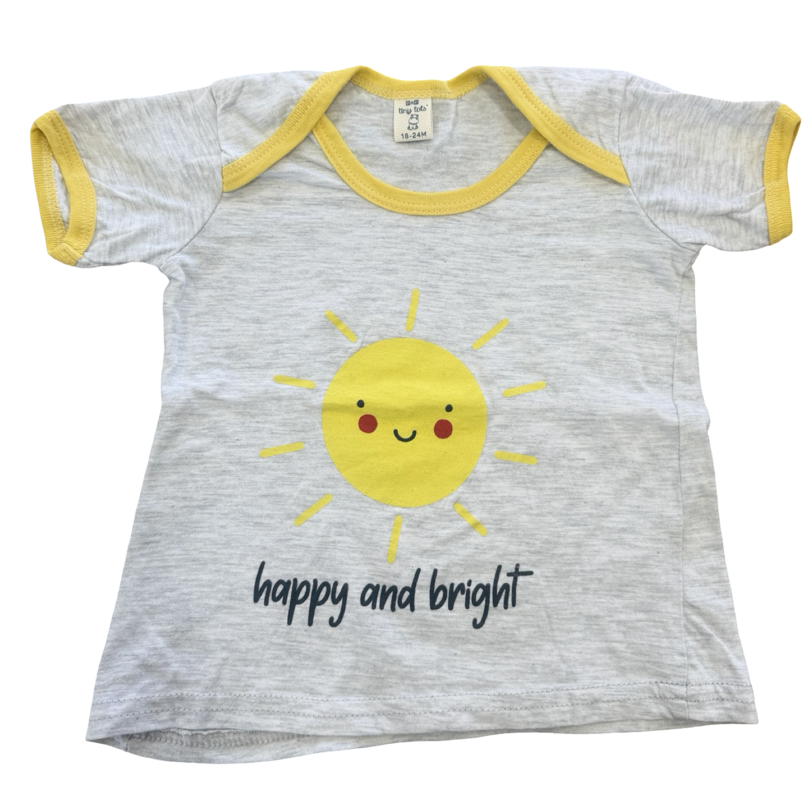 18-24M Grey & Yellow Happy & Bright T-Shirt - Woolworths