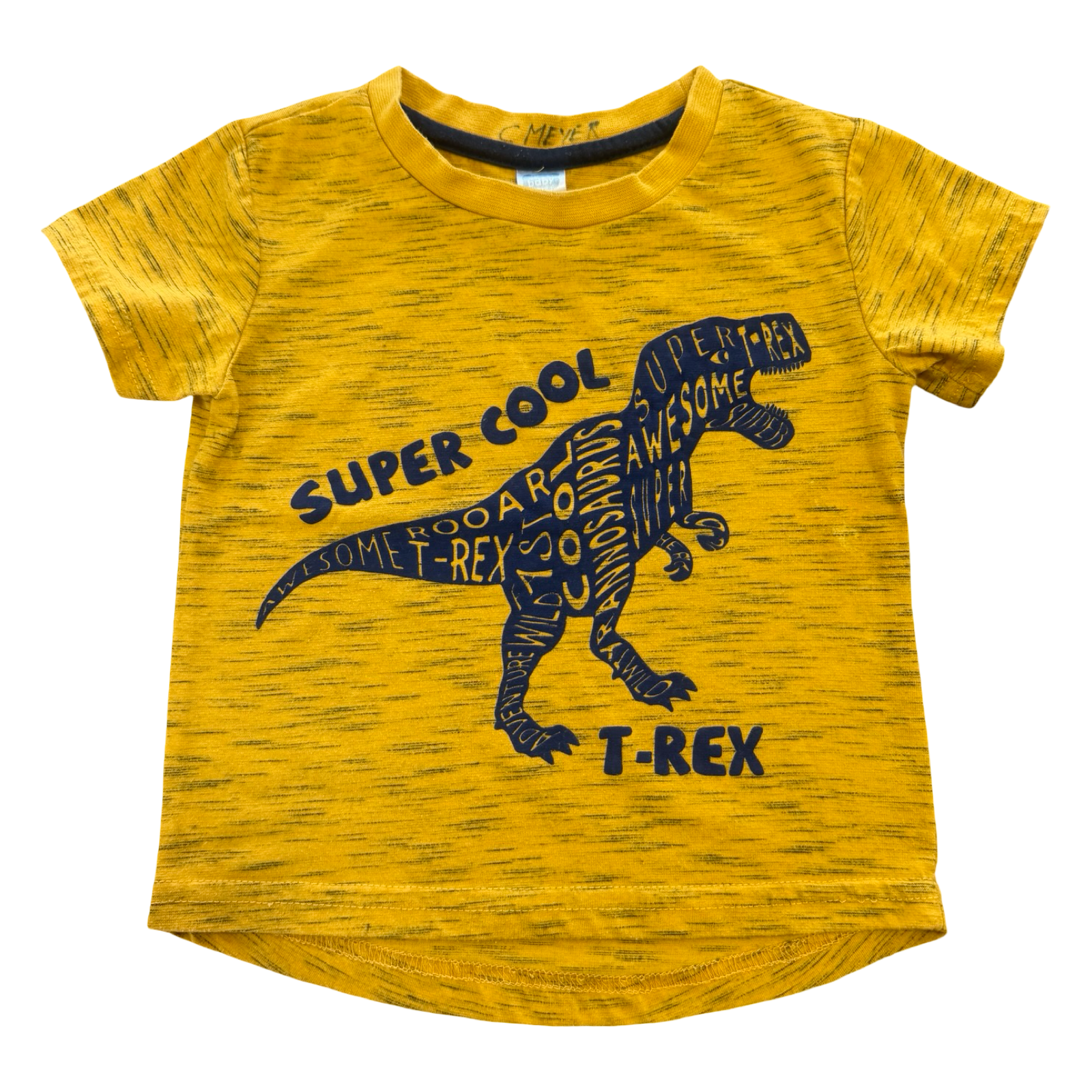 18-24M Yellow & Navy Dinosaur T-Shirt - Ackermans