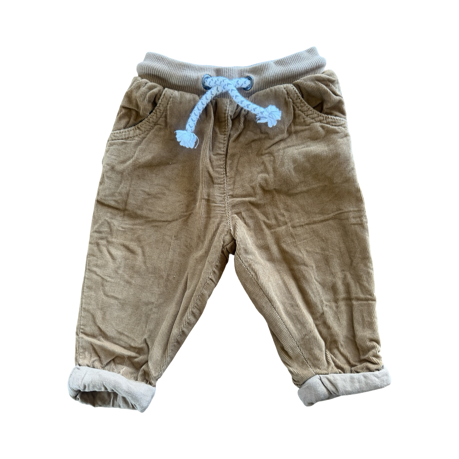 3-6M Camel Corduroy Elasticated Pants - Woolworths