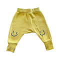 3-6M Yellow Smiley Pants - Cotton On