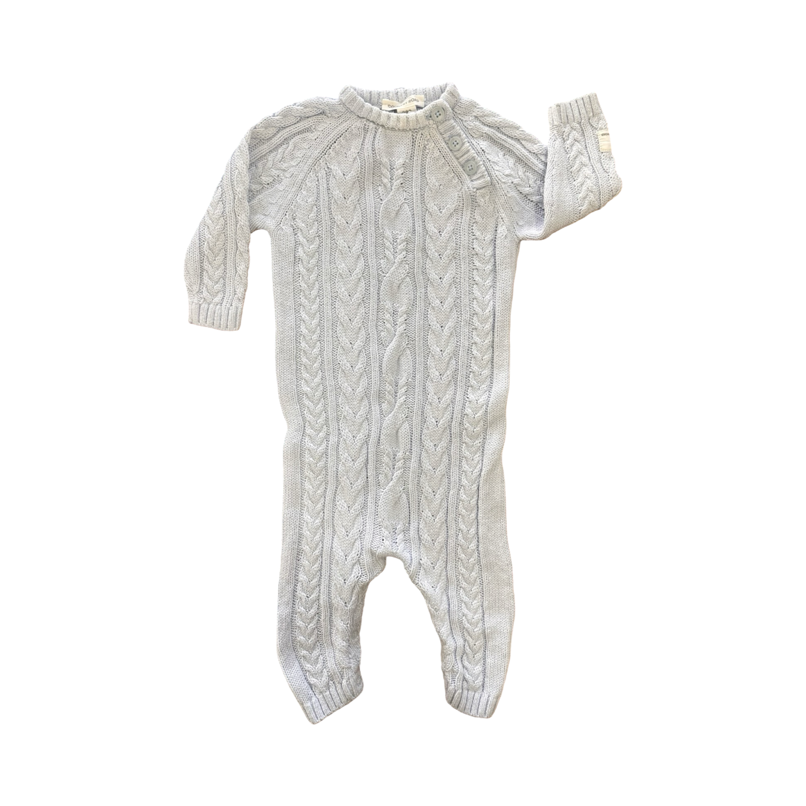 0-3M Blue Classic Style Knitted Onesie - Country Road
