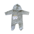 Tint Baby Green Little Bro Side Zipper Hooded Onesie - Ackermans