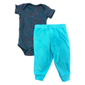3-6M 2pc Pants and Animal Dark Grey Body Vest - Real Baby
