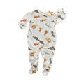 3-6M Cream Zoo Animal Snapper Babygrow - Woolworths
