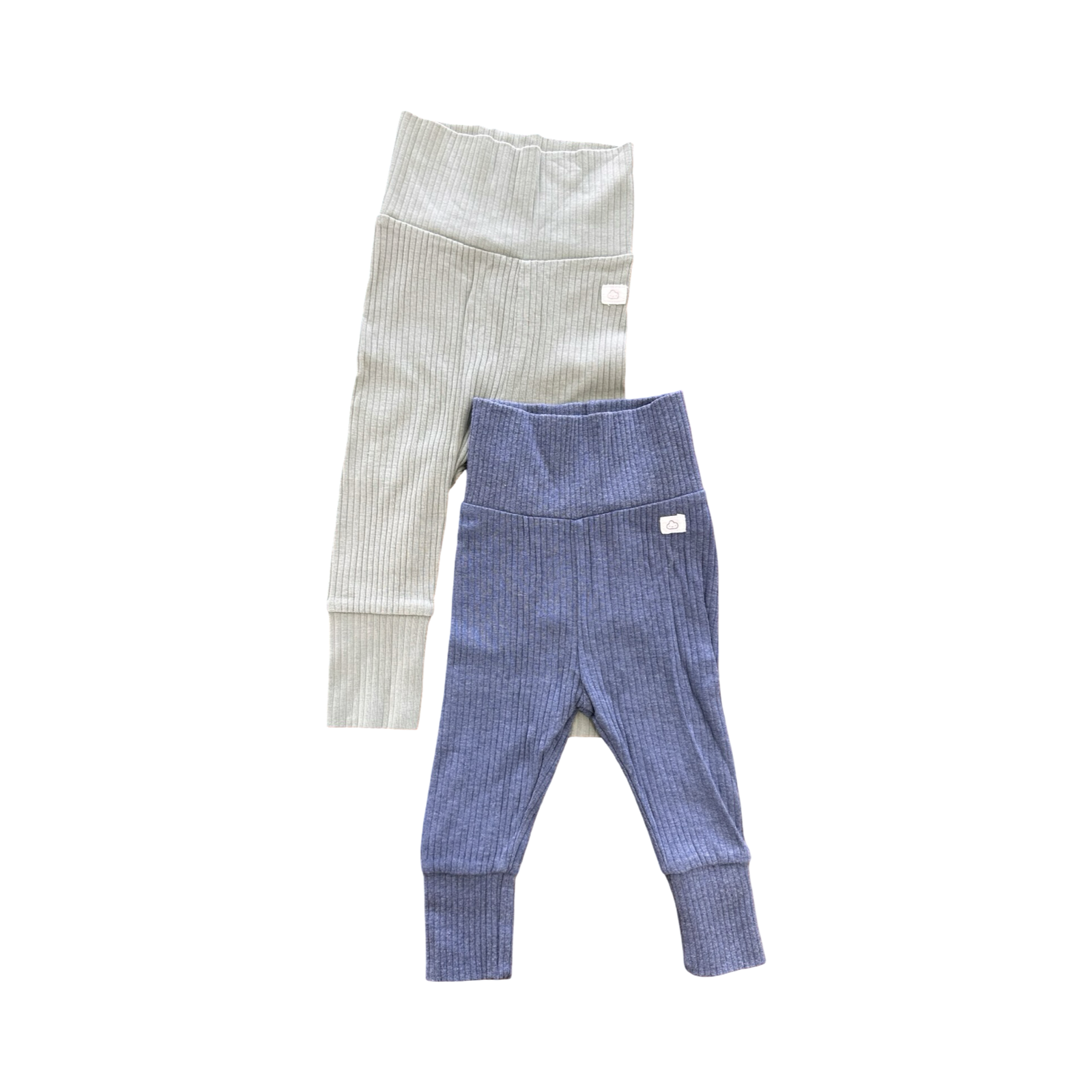 2-4M 2pc Ribbed Long Leggings - H & M
