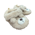 Size 4 Beige Bear Slippers - Tiny Tots