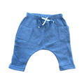3-6M Blue Melange Harem Sweater Pants - Next
