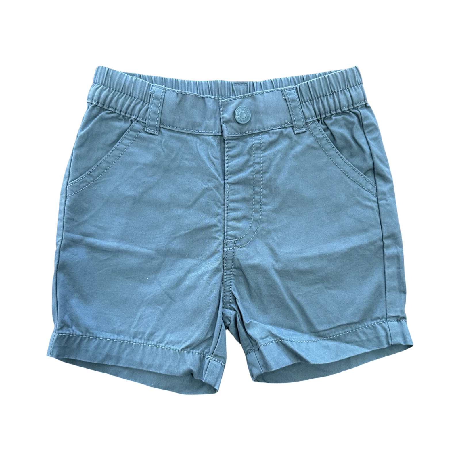 6-9M Green Shorts with Elasticated Waist and Pockets - Zara