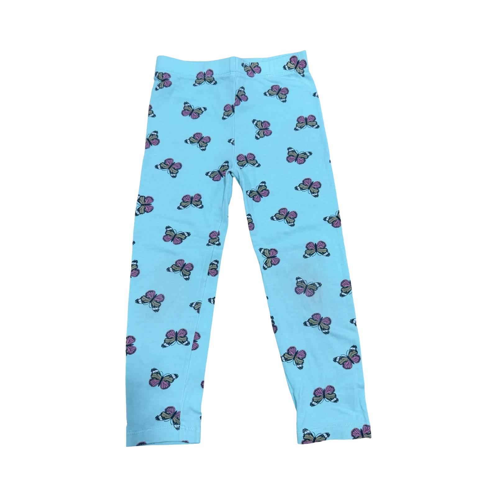 3-4Y Light Blue Butterfly Leggings - Real Kids