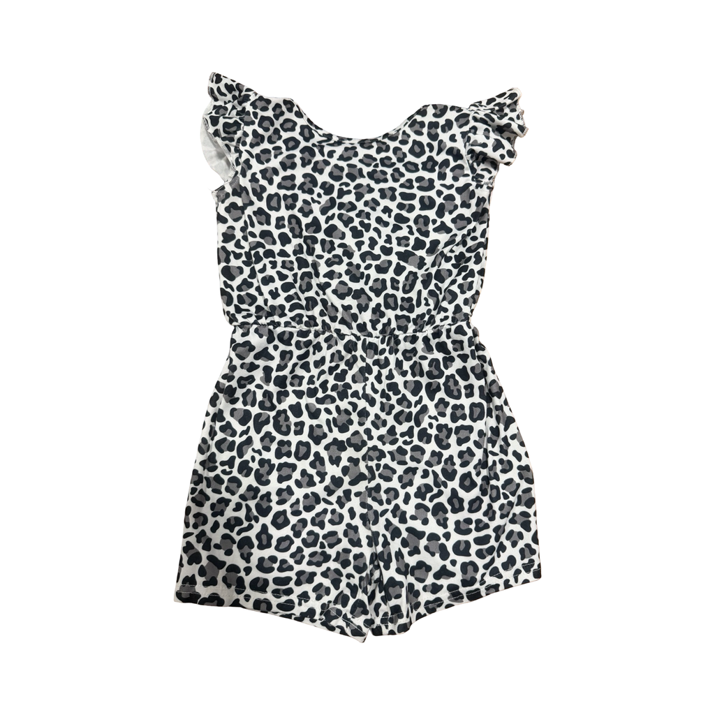 2-3Y Black, Grey & White Leopard Bodysuit - Popcandy