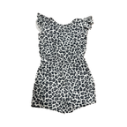 2-3Y Black, Grey & White Leopard Bodysuit - Popcandy