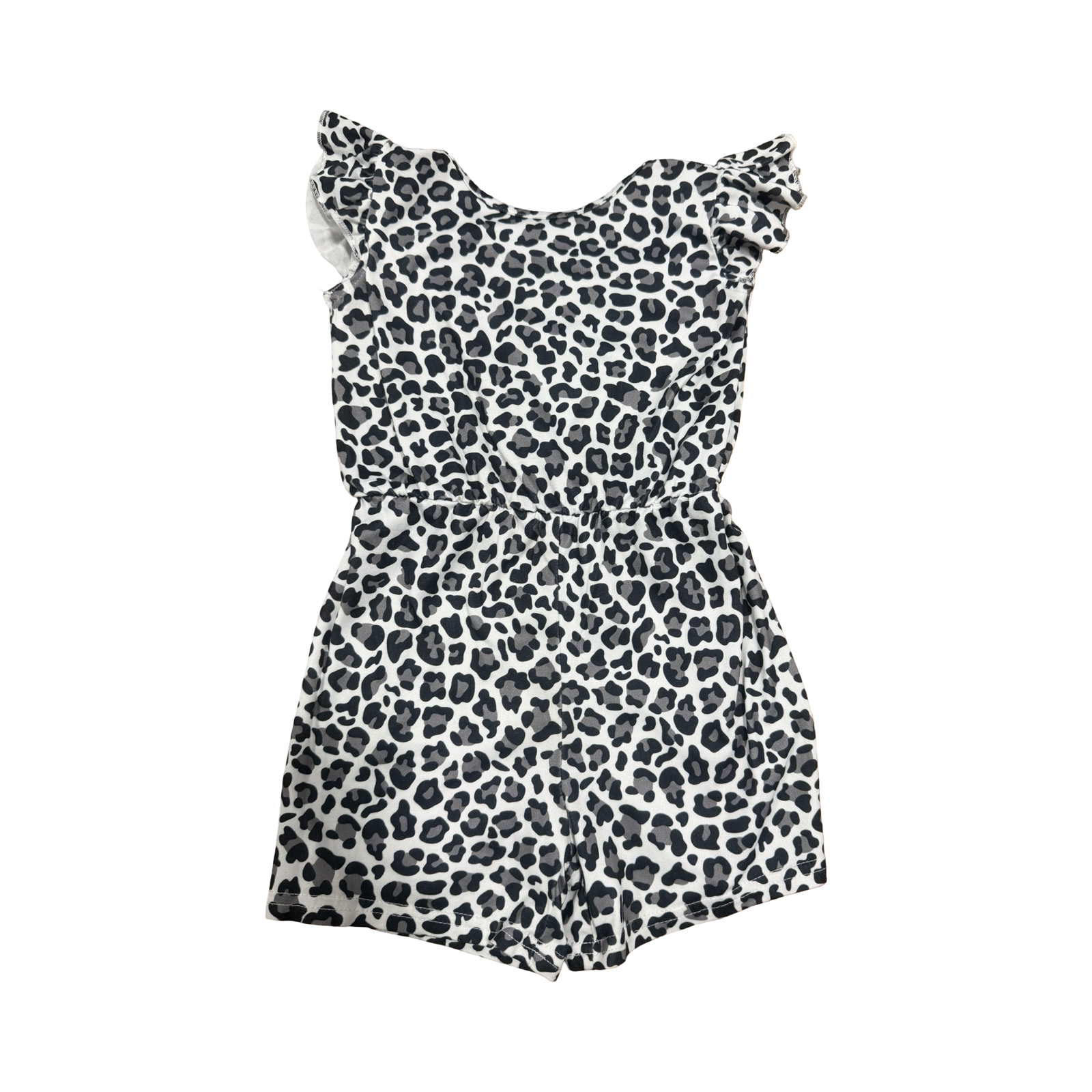 2-3Y Black, Grey & White Leopard Bodysuit - Popcandy