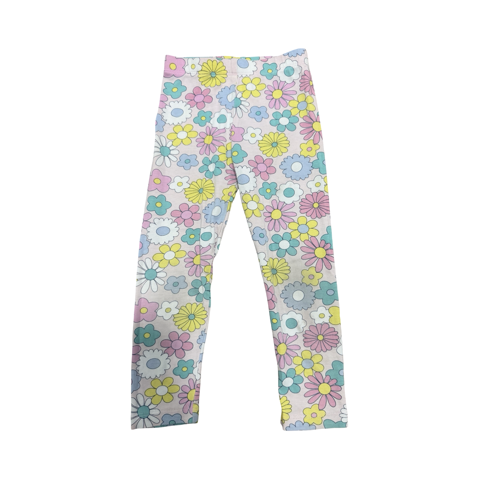 3-4Y Light Pink Floral Leggings - Real Kids
