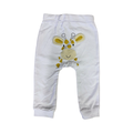 18-24M White Long Harem Pants with Giraffe Detail at the back - Clicks