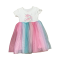3Y White & Pastel Colour Unicorn Dress with Tu Tu Bottom - Woolworths