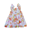 2-3Y Pink Forrest & Parrot Theme Summer Dress - Keedo