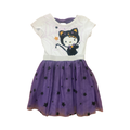 3Y Purple & White Halloween Hello Kitty Dress with Tulle