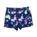 2-3Y Navy Butterfly Cotton Shorts - Qtee