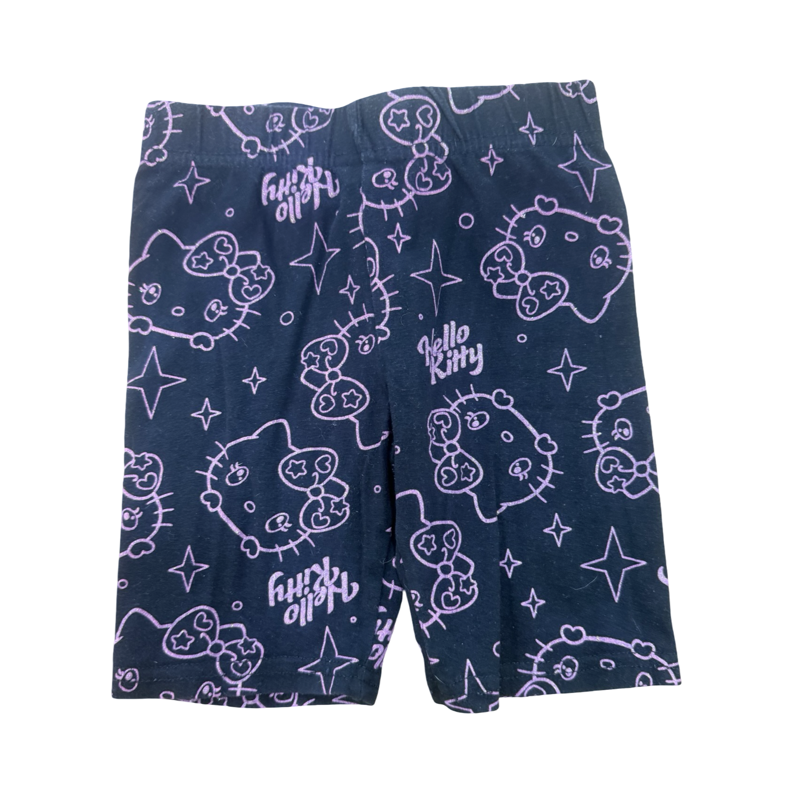 3-4Y Black & Purple Hello Kitty Cotton Shorts