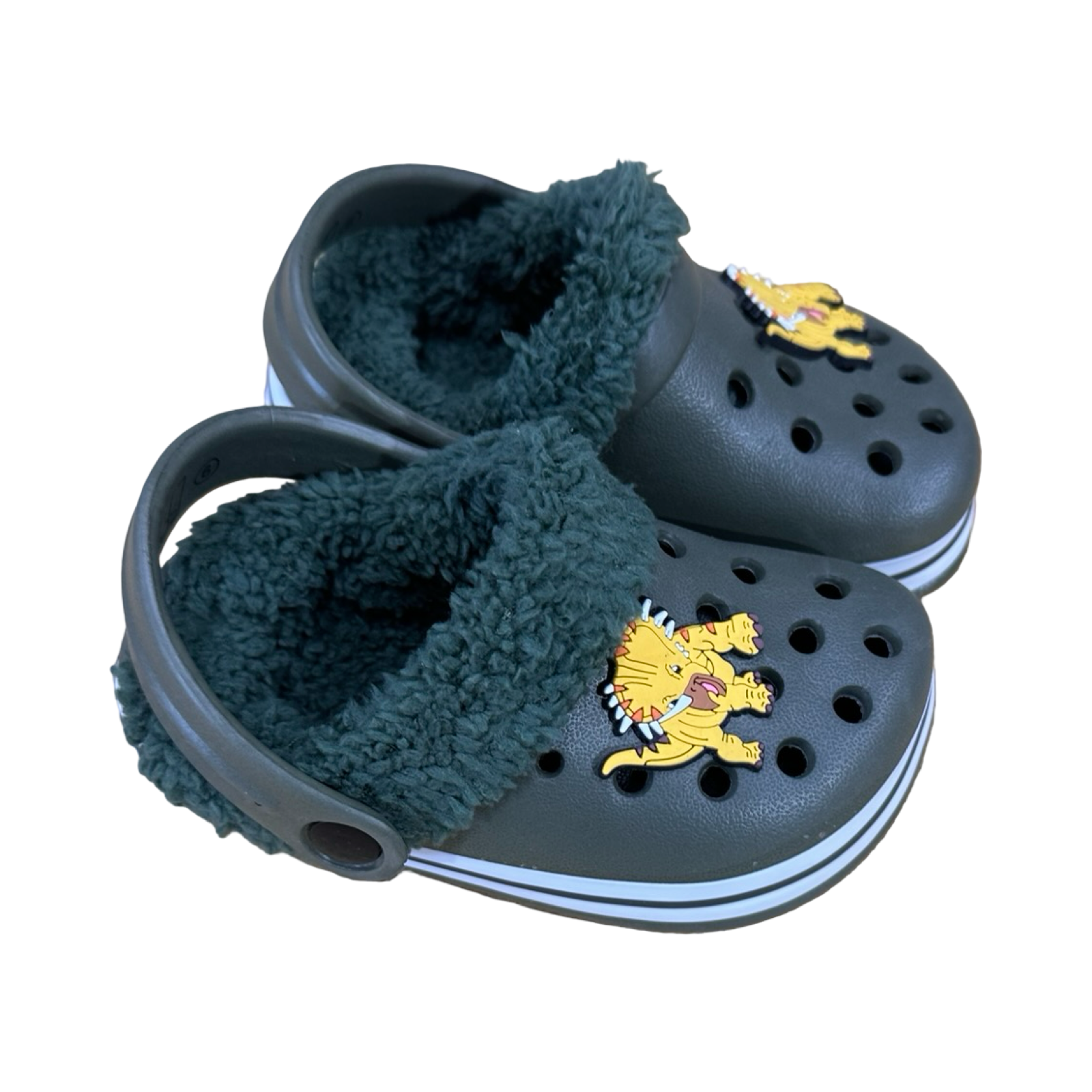 Size 6 Green Croc Style Dinosaur Shoes