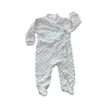 0-3M Pink Textured Fleece Cloud Snapper Onesie - Kyle & Deena New York
