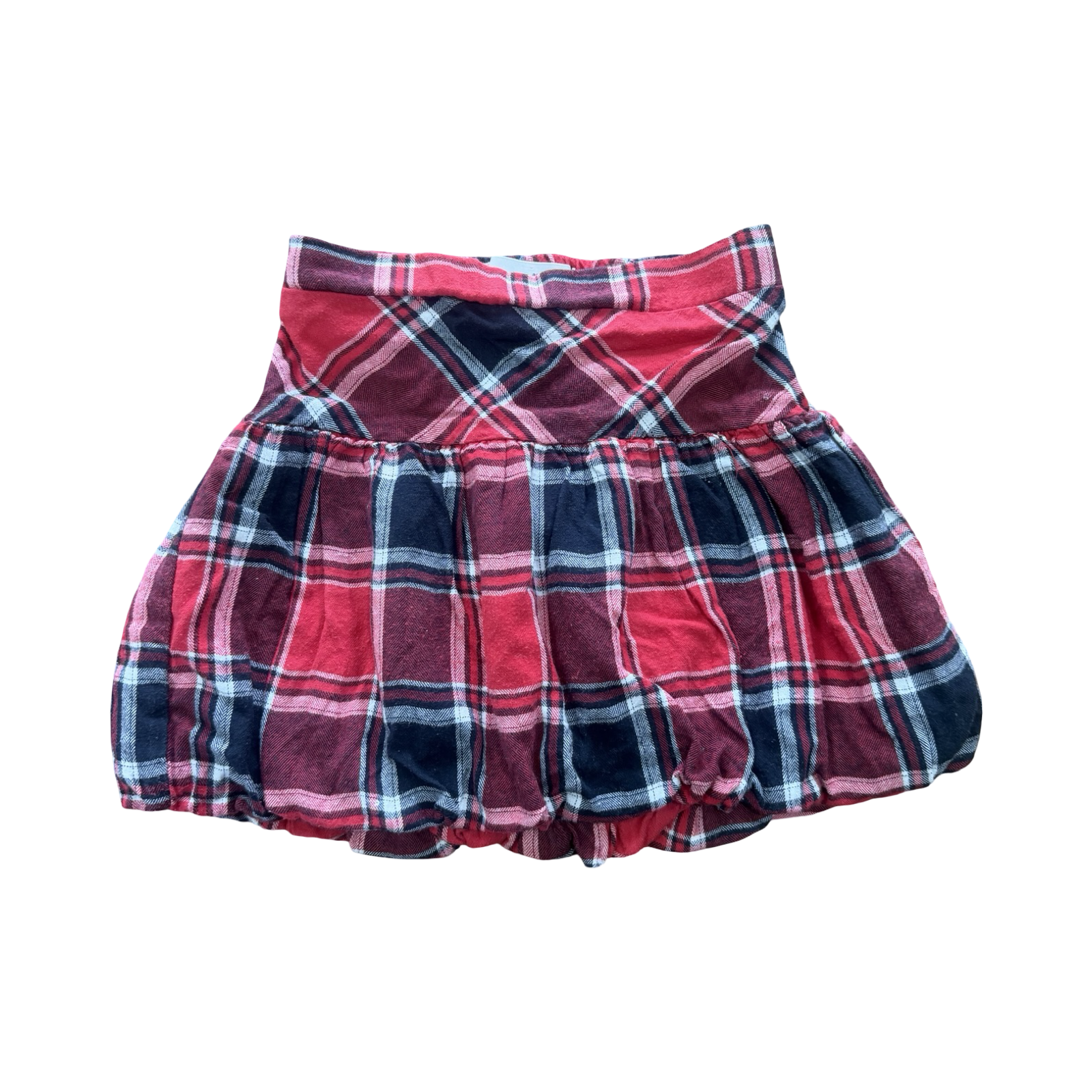 2-3Y Red, White & Black Pumpkin Style Skirt - KDS