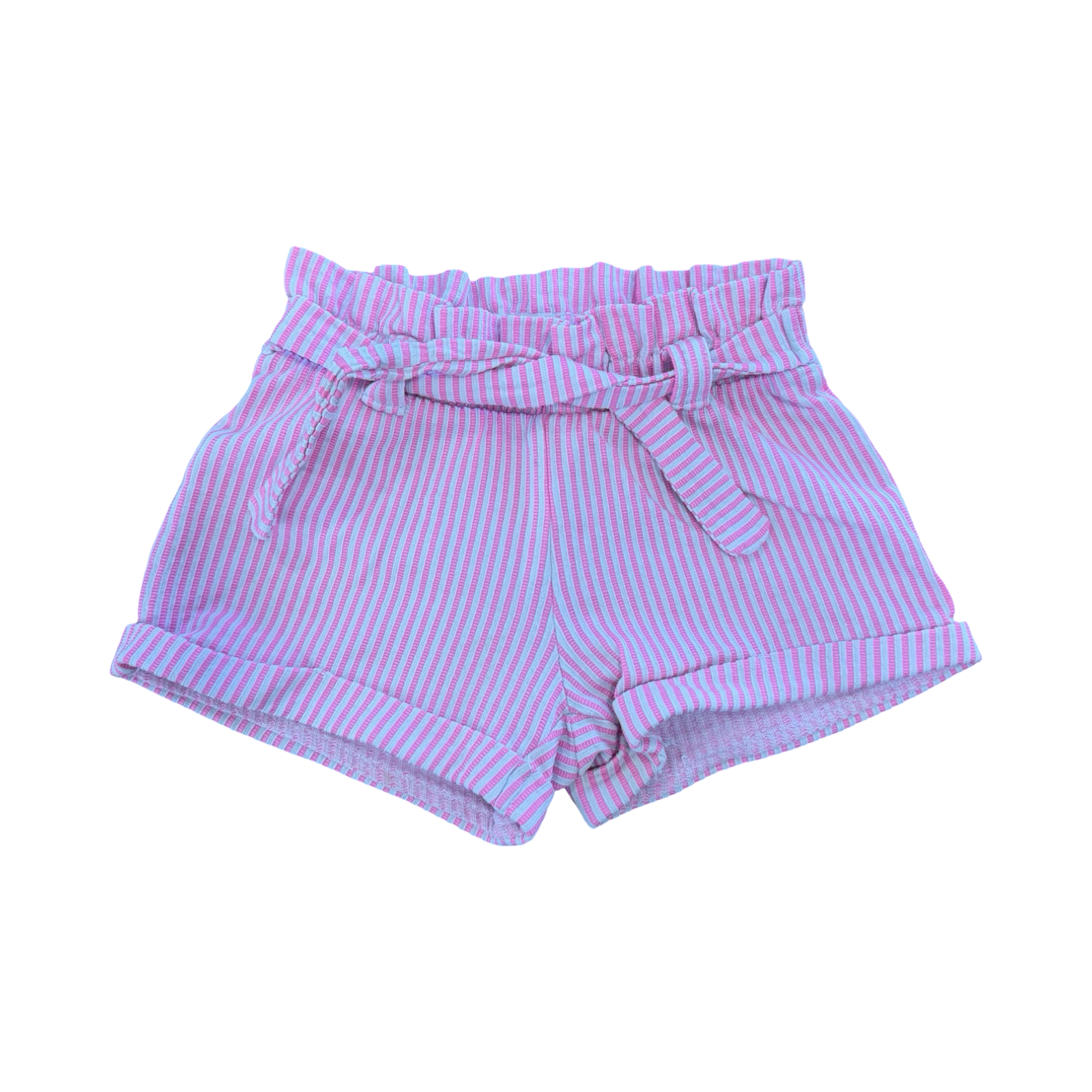 3Y Pink & White Stripe Elasticated Shorts - Happy Girls Club