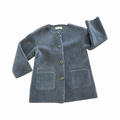 7-8Y Charcoal Winter Teddy Coat - Mango