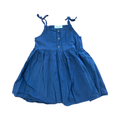 3-4Y Navy Cotton Summer Dress with Thin Straps - Petit Love