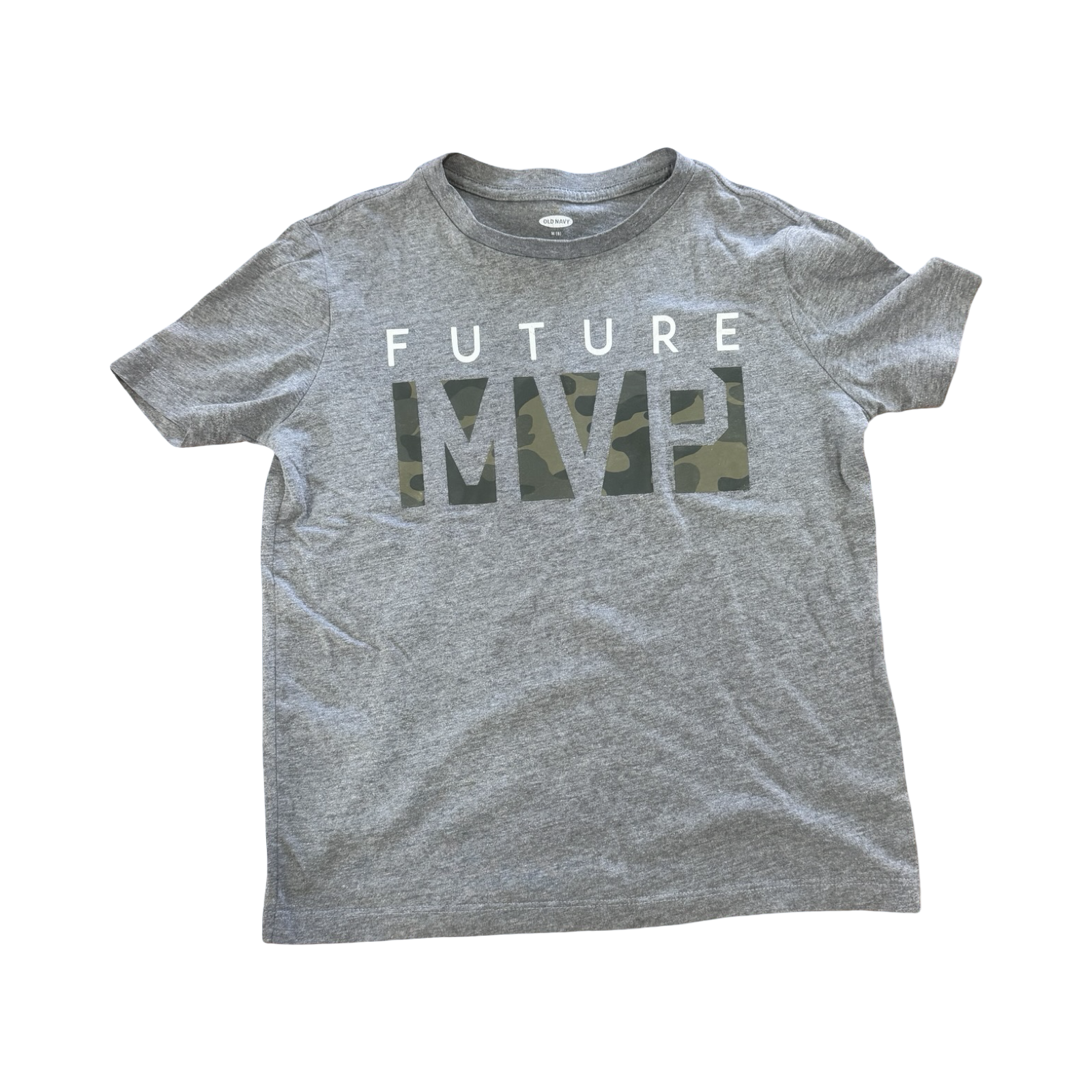 8Y Grey Melange & Camo Future MVP T-Shirt - Old Navy