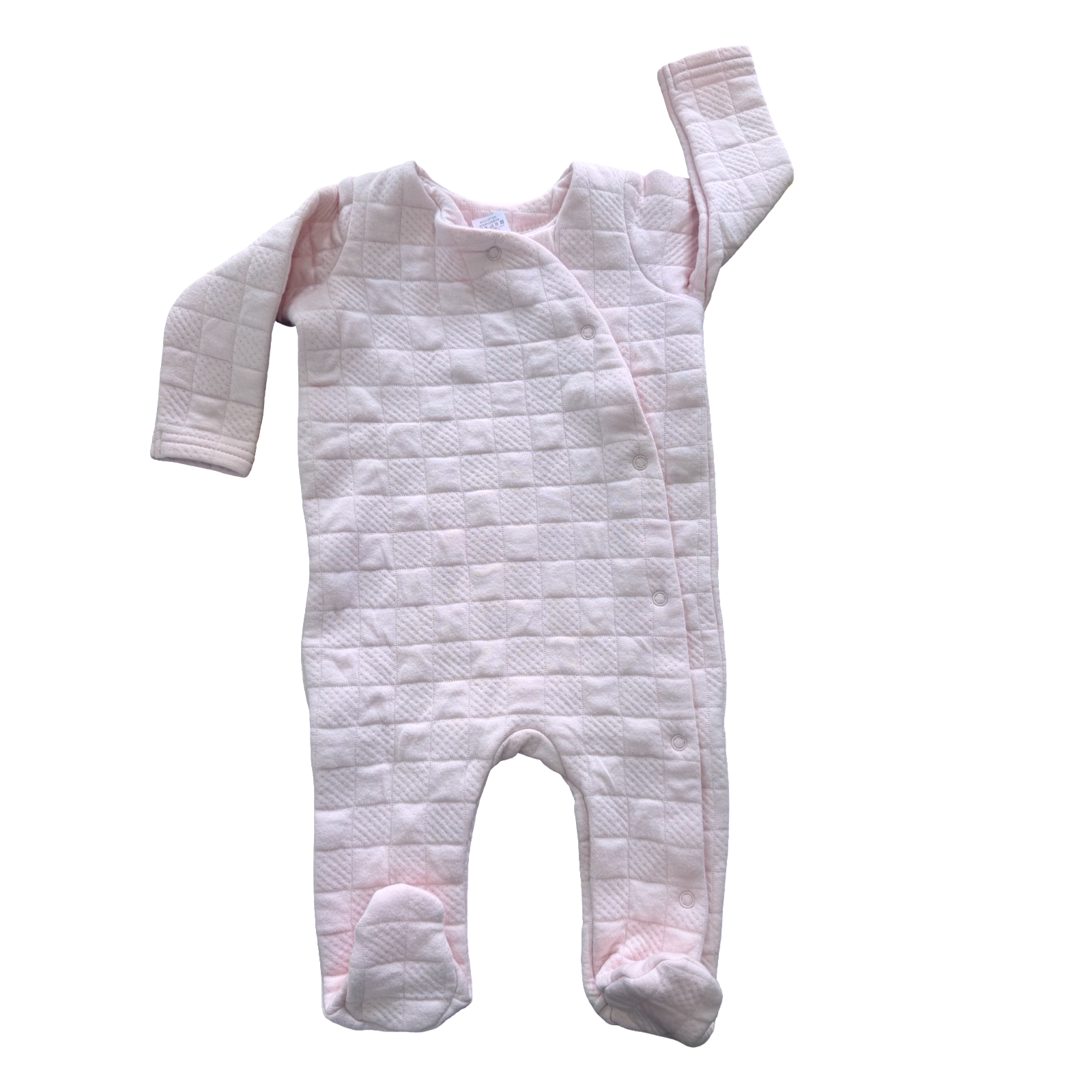 0-3M Pink Textured Snapper Onesie - Woolworths