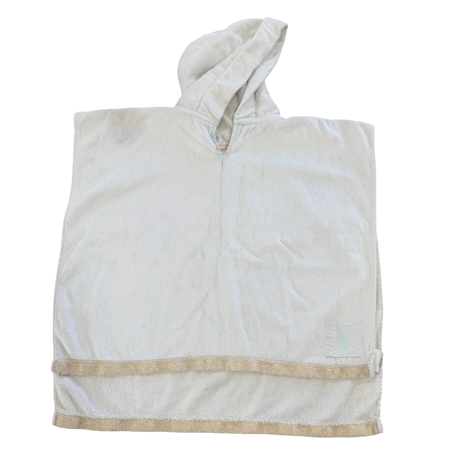 One Size Cream & Gold Hooded Towel  - Counry Road