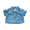 6-12M Chambray Buttoned Top with Collar - Clicks