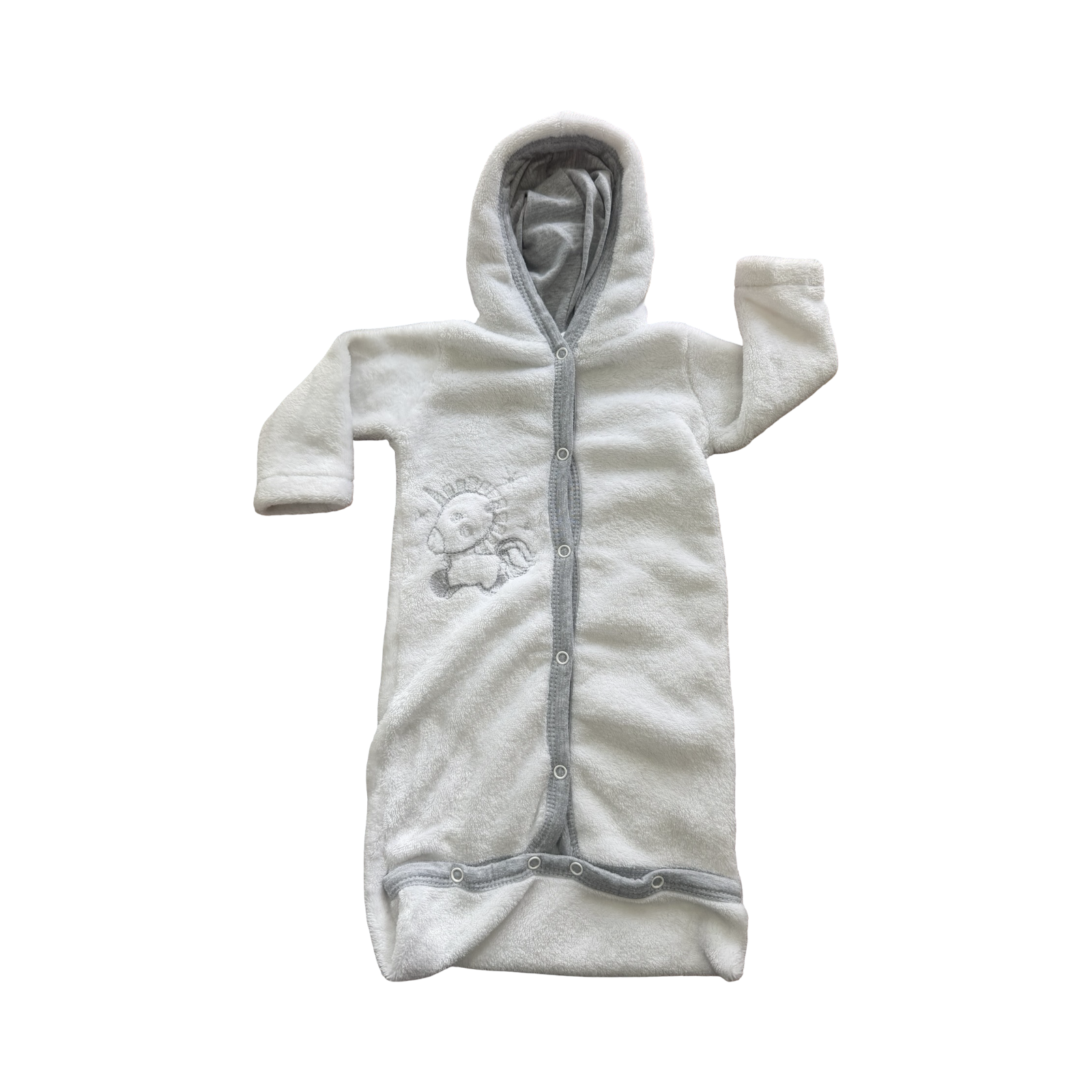 Newborn White Fleece Unicorn Sleep Suit