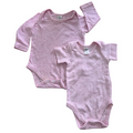 0-3M 2pc Pink Melange Bodysuits - Tiny Tots